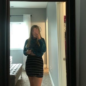 Black striped skirt